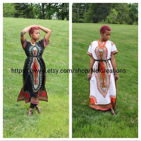 White Dashiki Dress - Picture 3 of 3